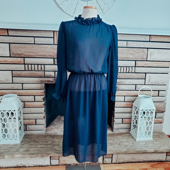 Vintage 1980's sheer dress - Picture 1 of 7